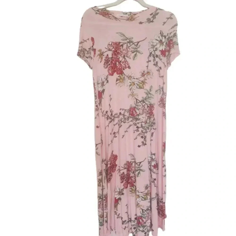 NWOT Reb & J. striking short sleeve muted floral maxi dress Size Medium
